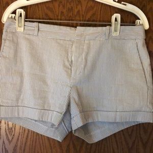 Striped blue and white shorts